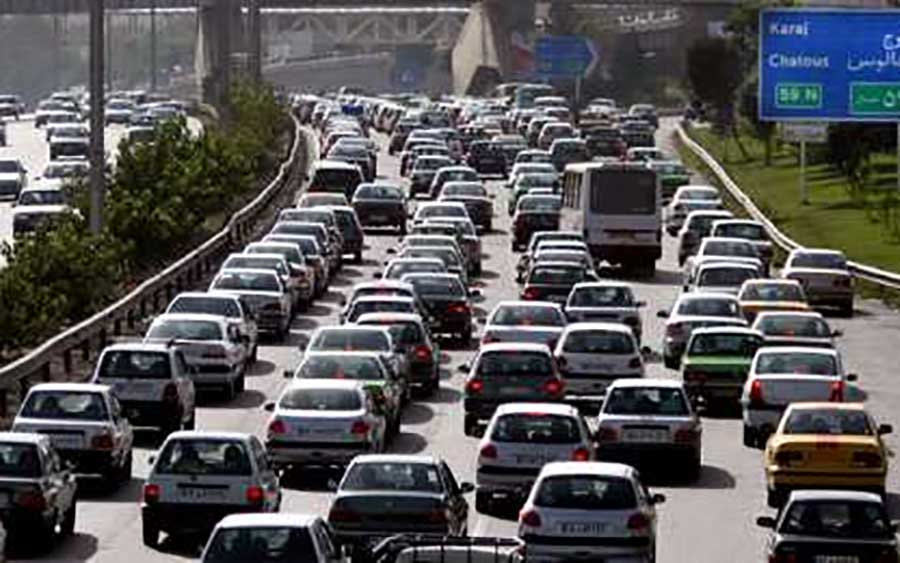 ترافیک سنگین در محور چالوس و هراز